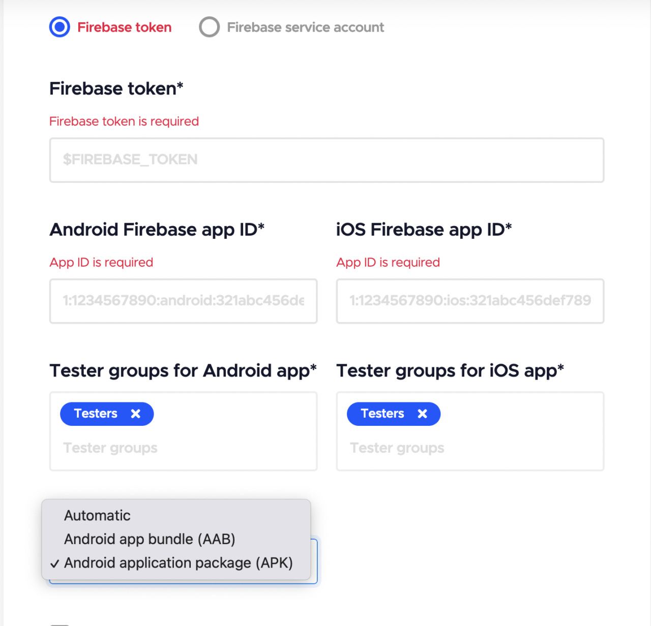 Configure Firebase App Distribution on Codemagic