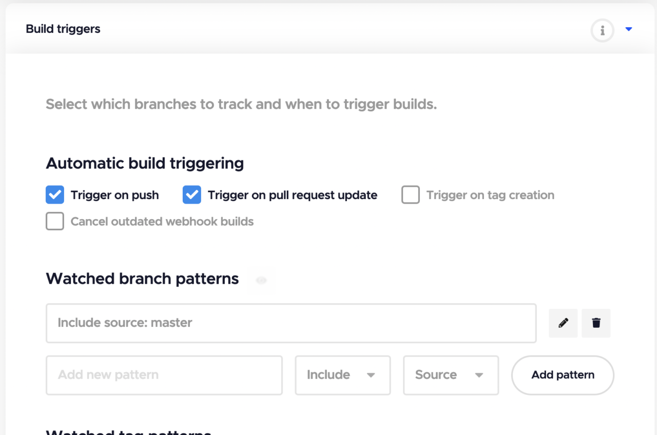 Codemagic build triggers setup