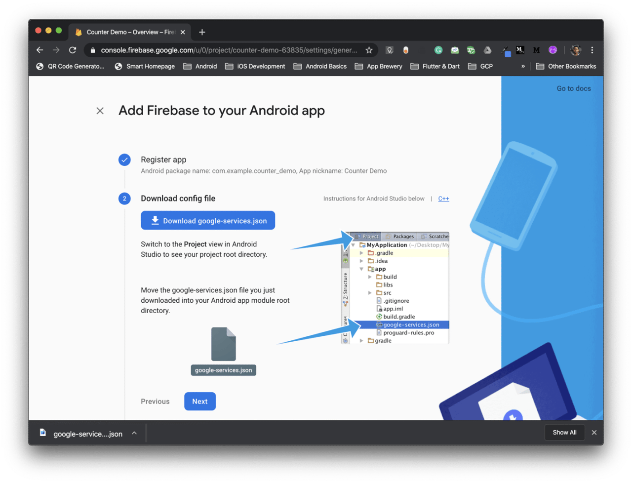 Firebase Android project