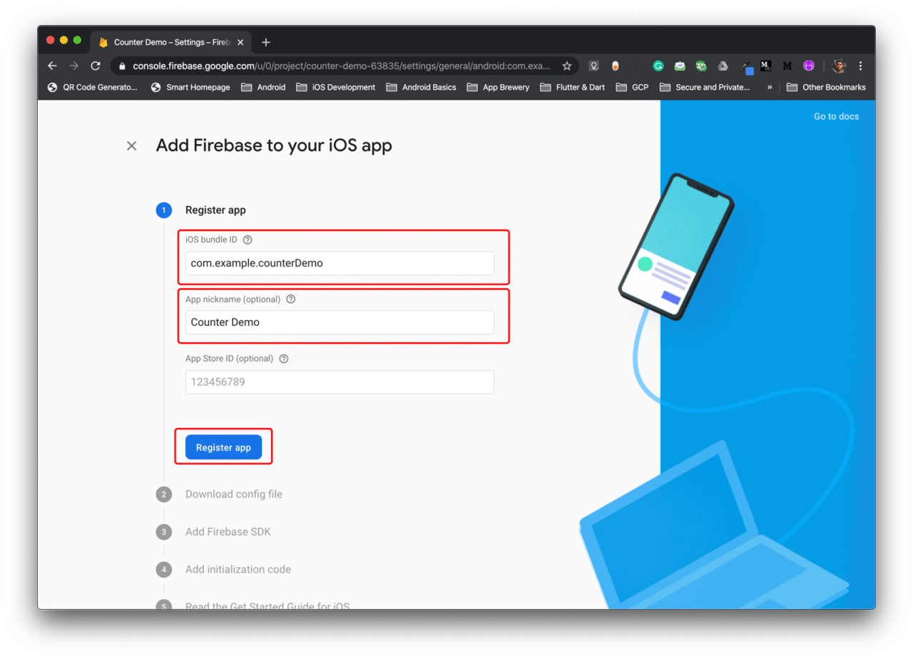 Firebase iOS project