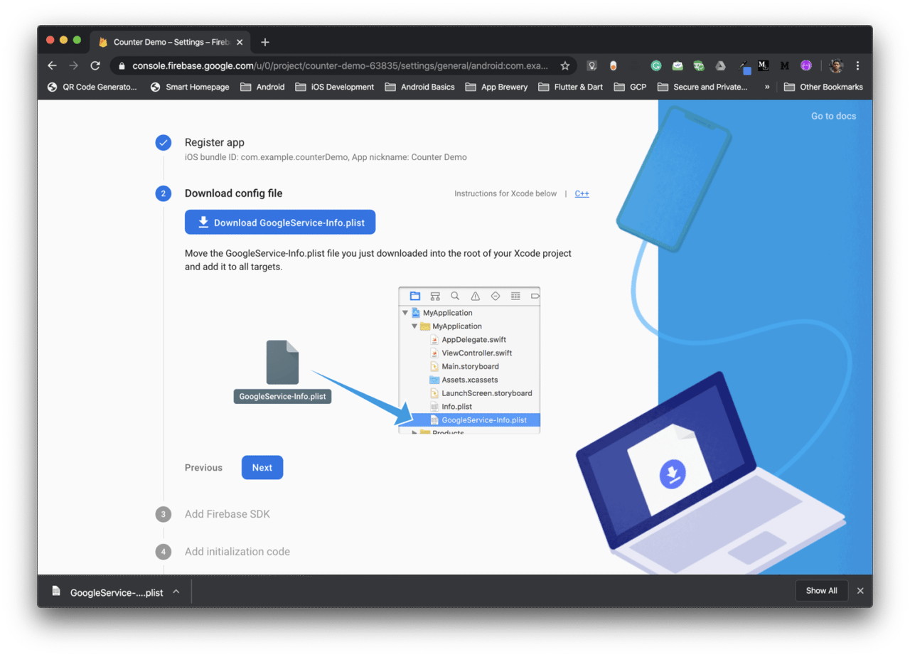 Firebase iOS project