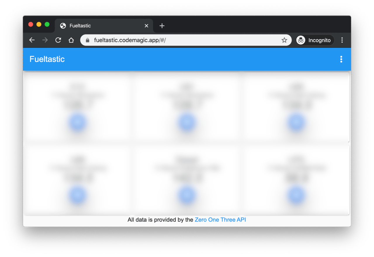 Visiting the site on macOS with Chrome