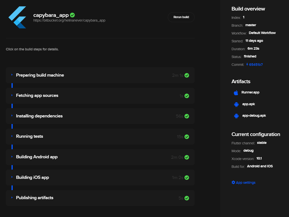 Build report and artifacts