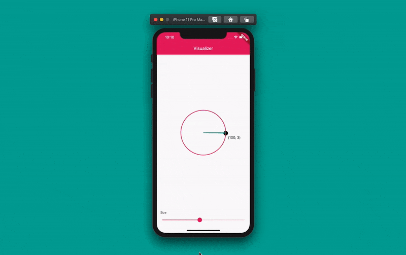 Point Visualizer. Flutter custom paint example
