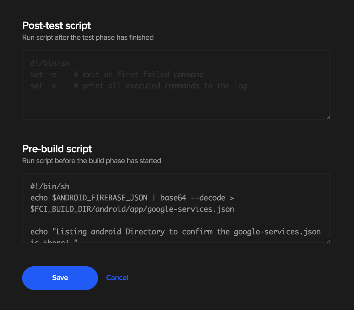 Add custom scripts