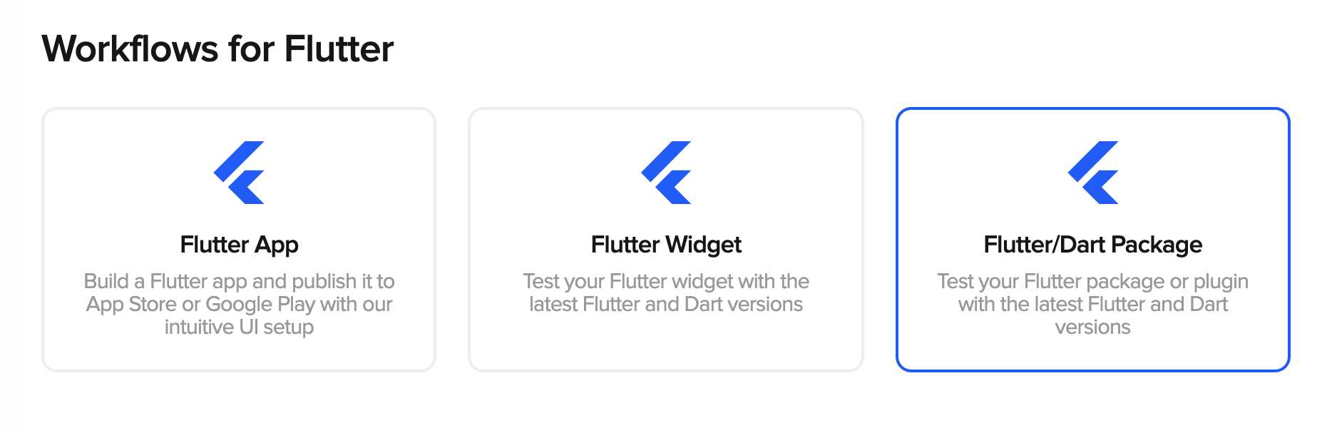 Dart null safety guide with Codemagic: select Flutter/Dart packages