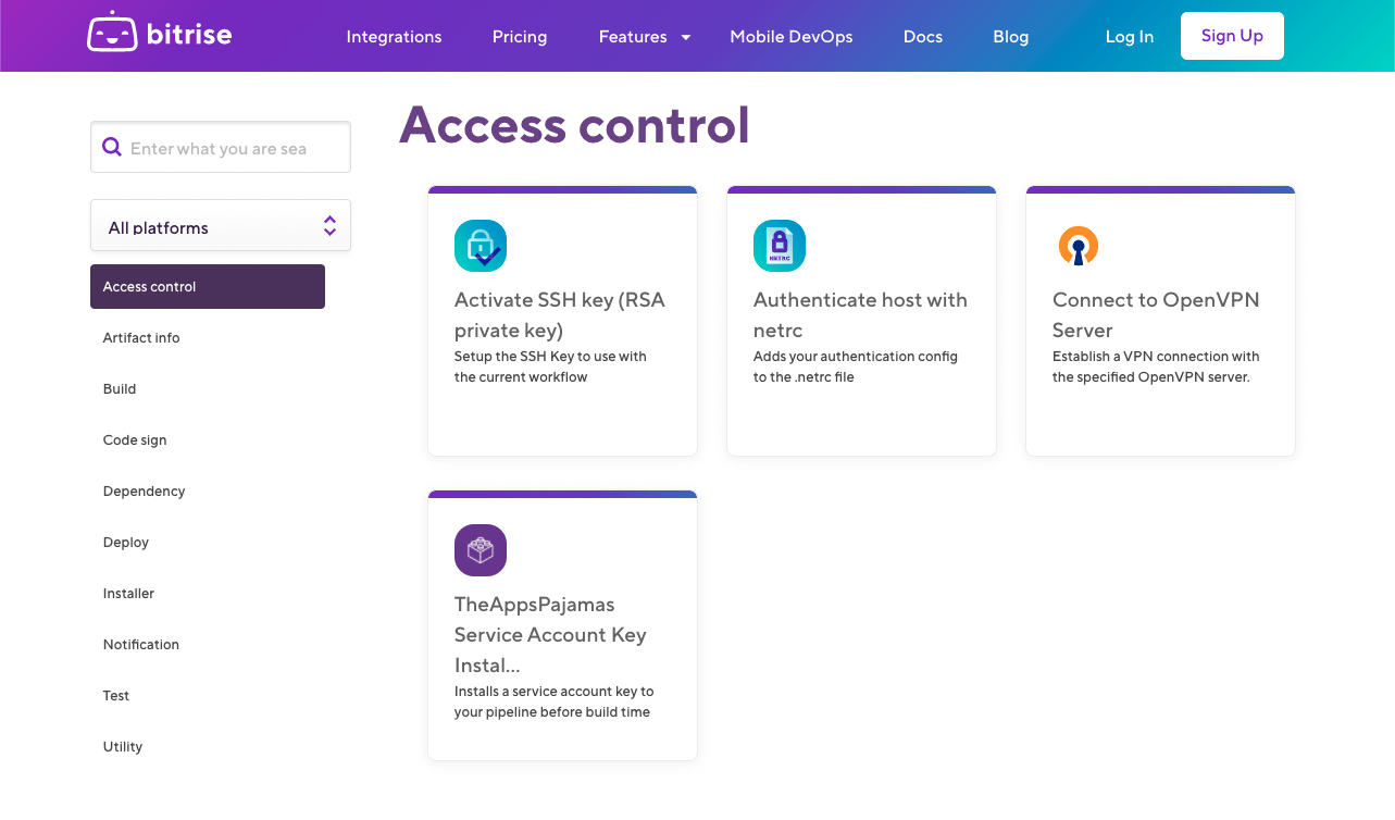 codemagic vs bitrise Bitrise integrations