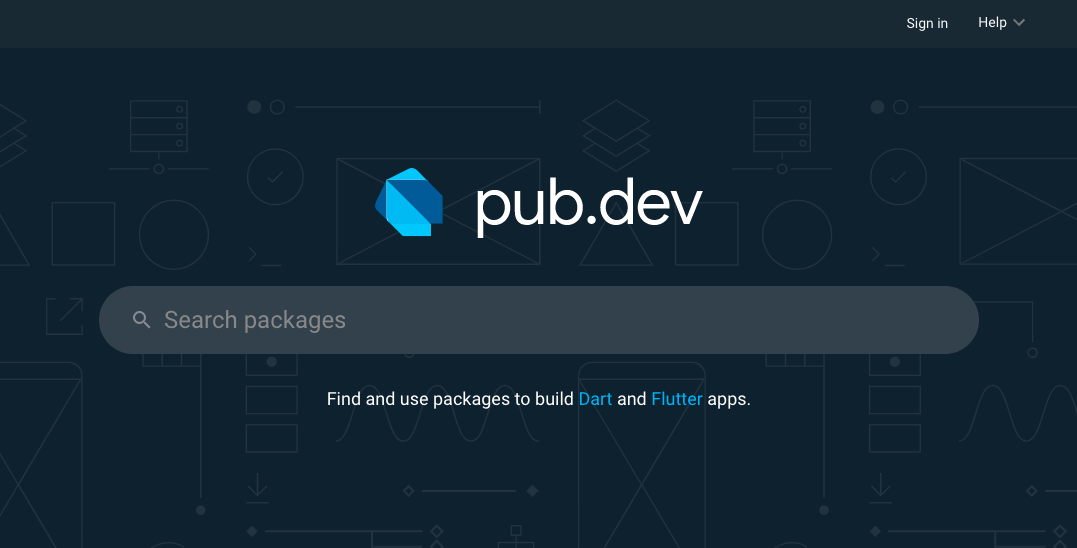 Flutter pub get. Pub Dev.