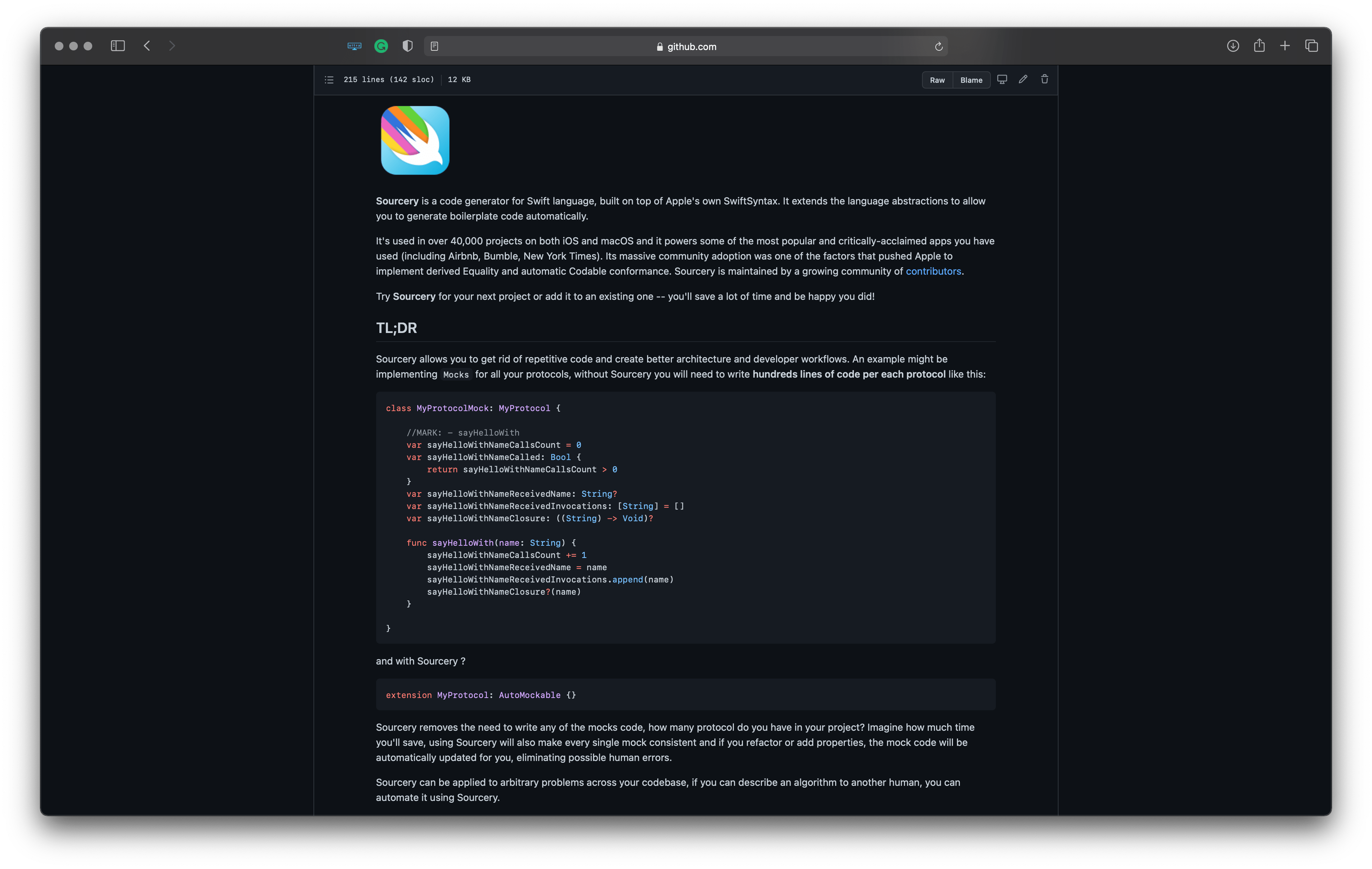Best tools for iOS developers: Sourcery