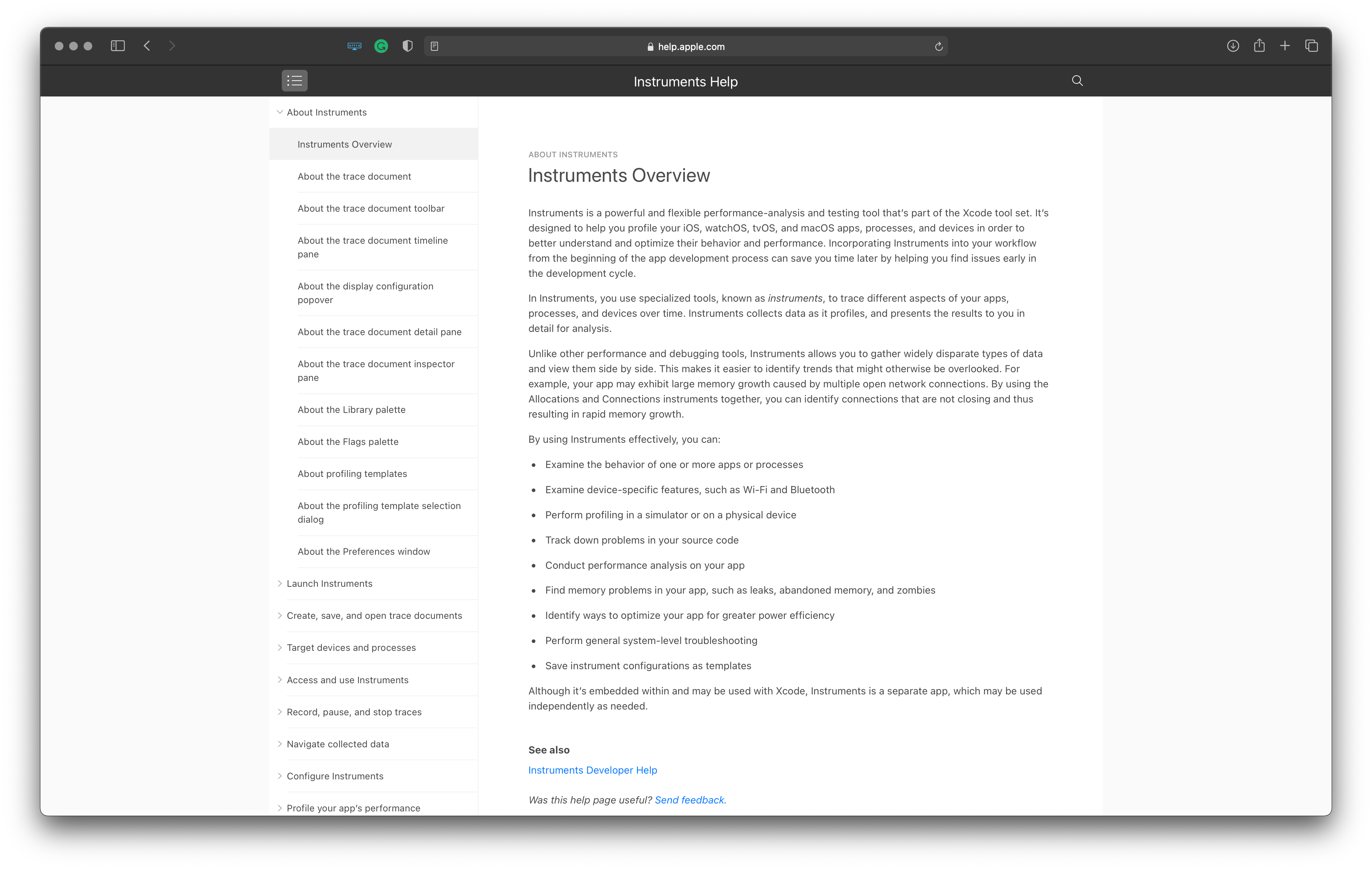 Best tools for iOS developers: Instruments