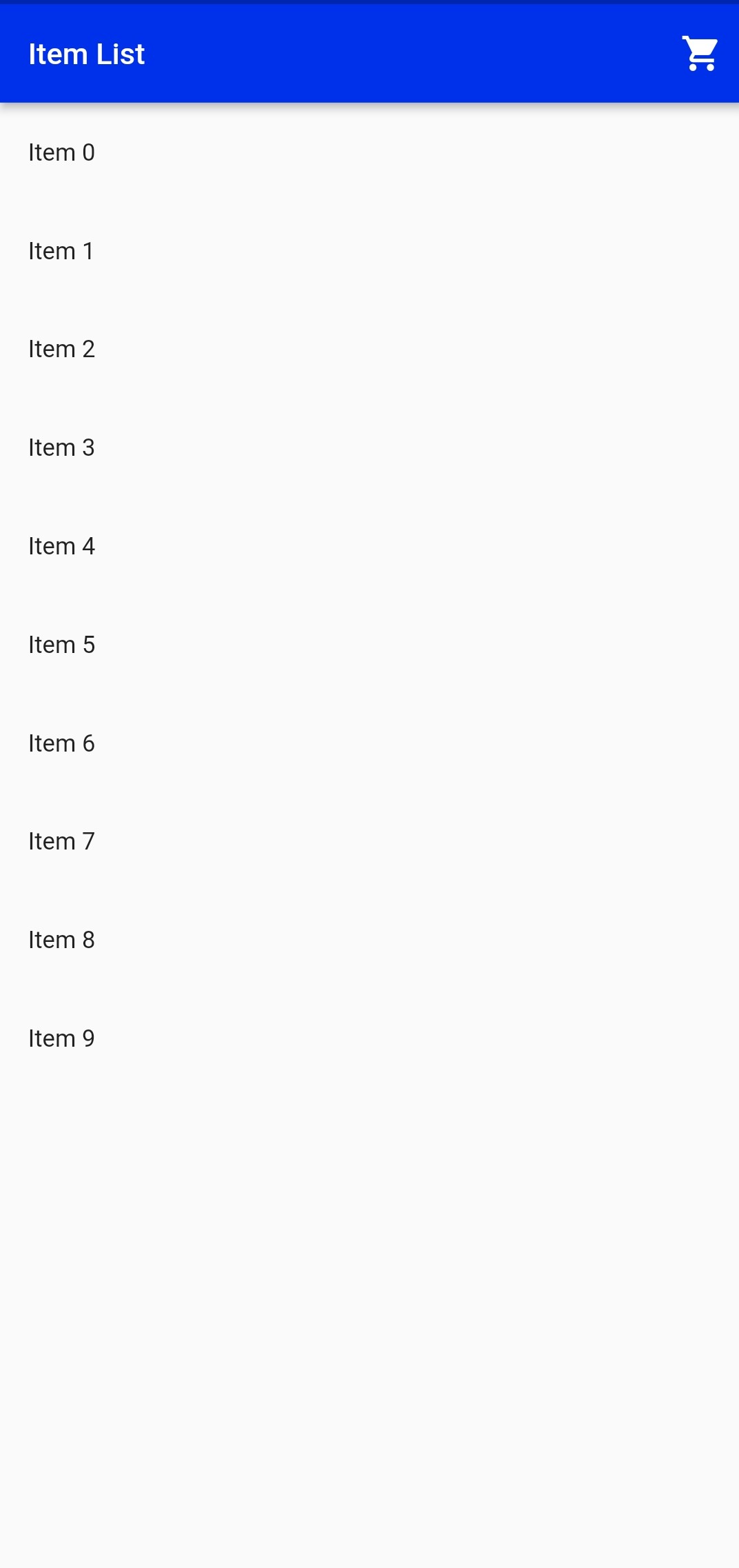 Flutter Navigator 2.0 tutorial: Item list screen