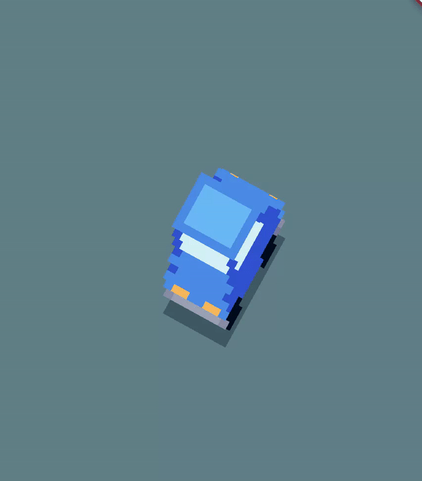 blue car rotating animated gif