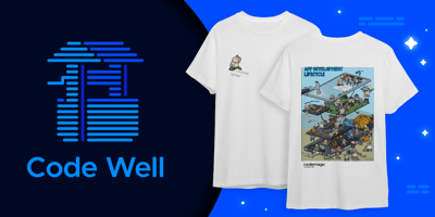 Write for our new Medium publication Code Well and get a limited edition T-shirt!