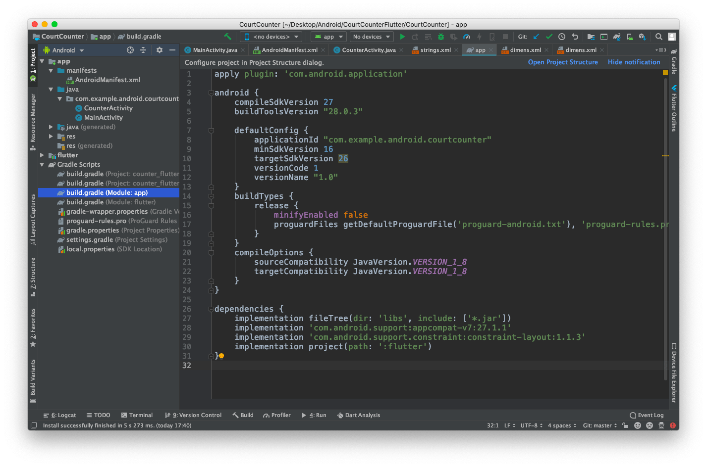 Gradle dependencies