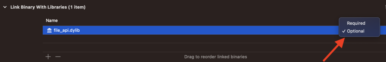 Xcode-dynamic-link-setup